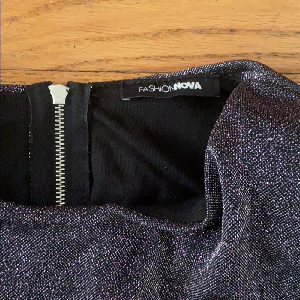 Fashionova purple sparkly shorts romper - Picture 3 of 4